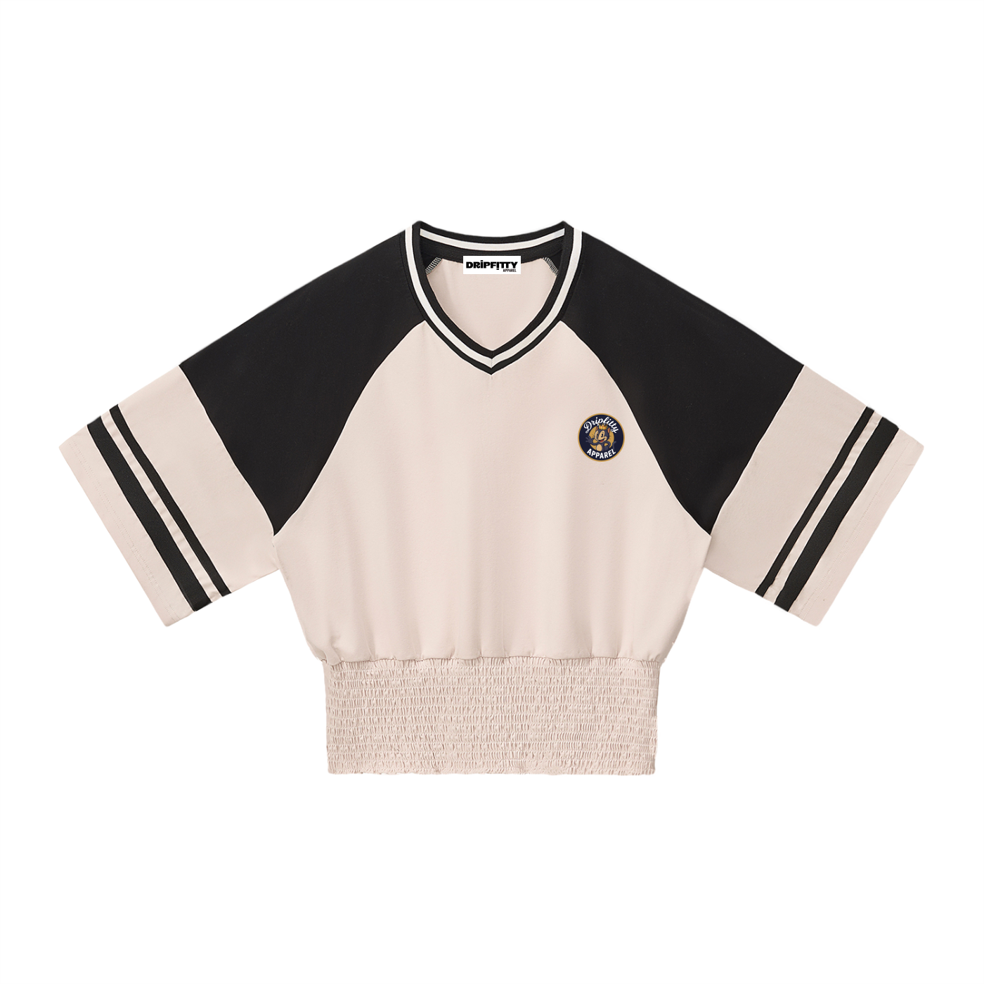 Ruchy Fits - Women's Color Block Ruched T-Shirt