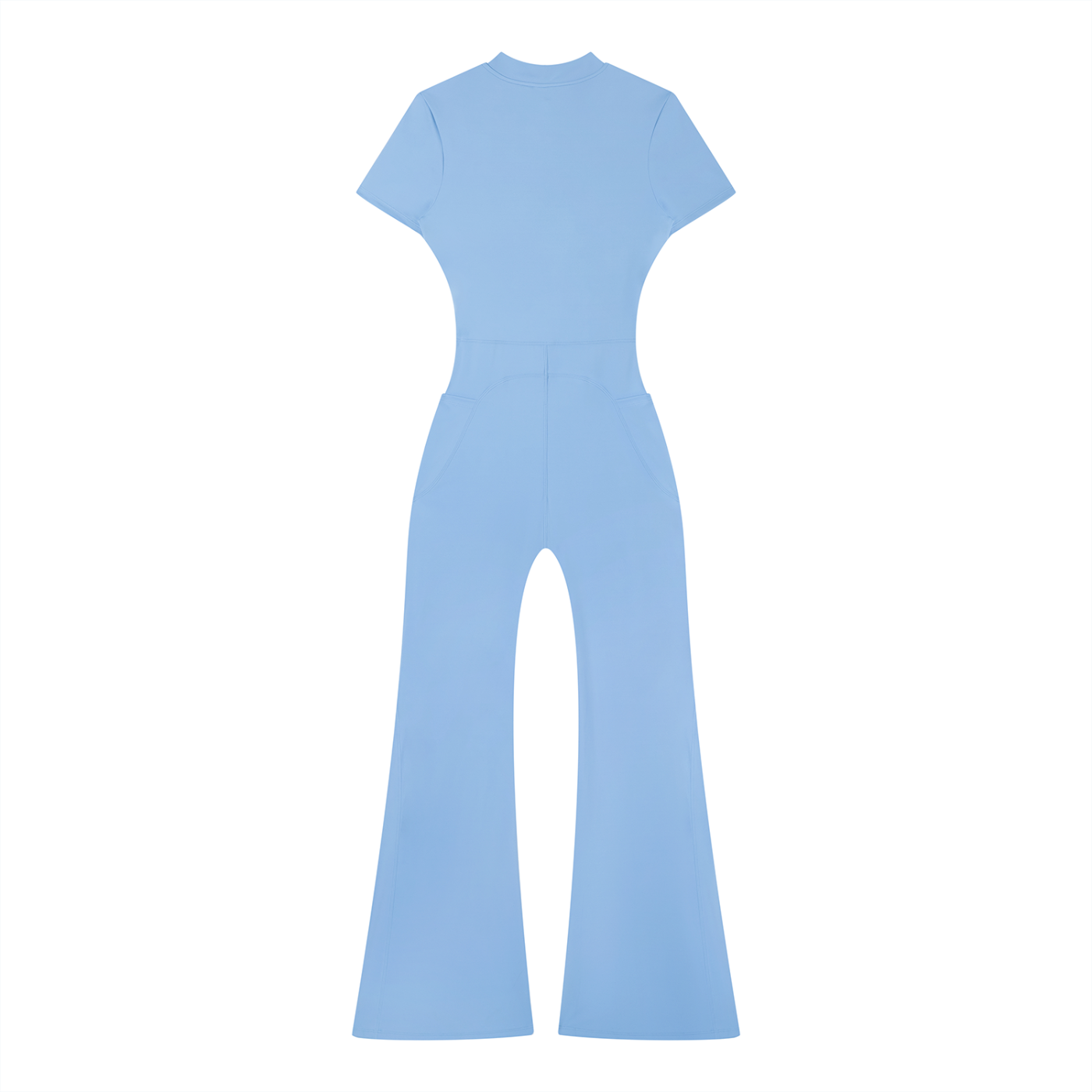 Killing It All Day - Women’s Tight Flared Leg Quarter-Zip Jumpsuit