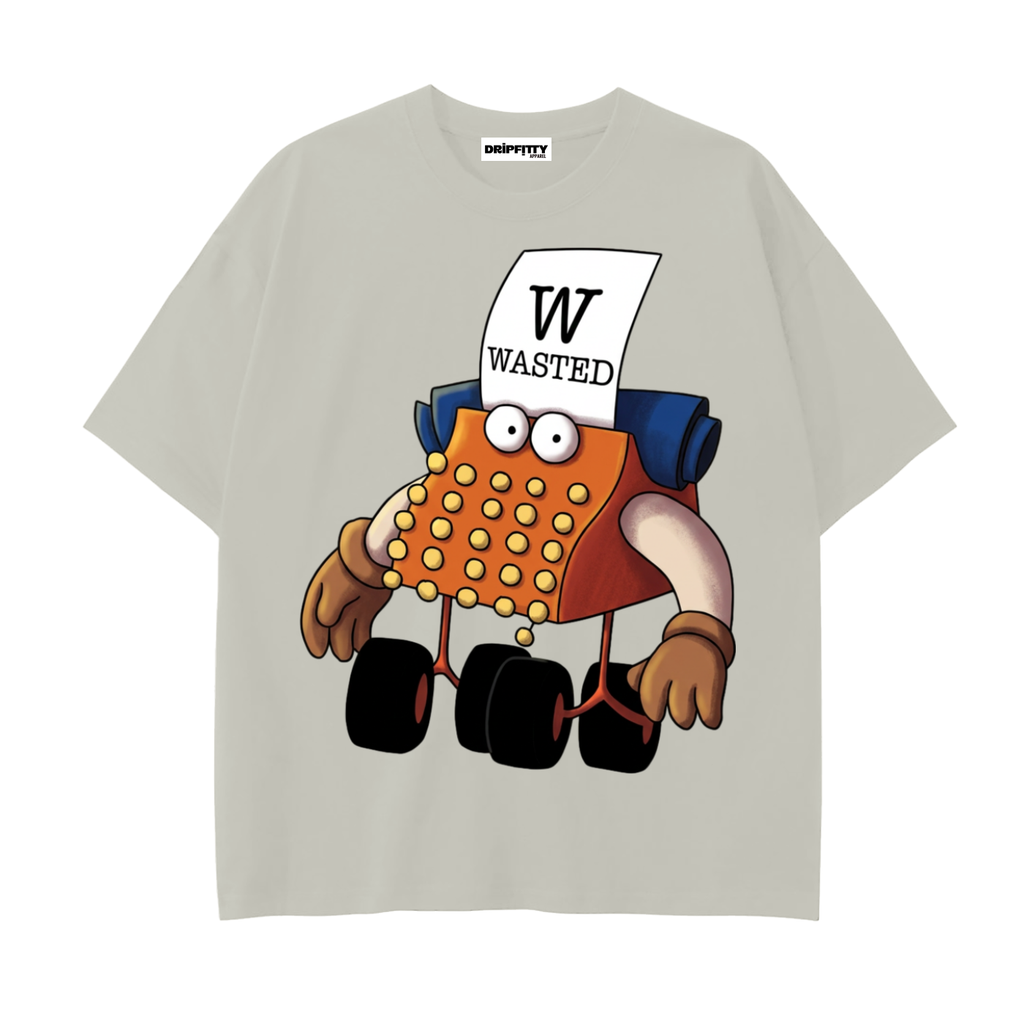 "W" for Wasted - Drop Shoulder Cotton T-Shirt