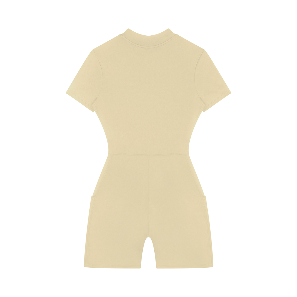 Romper Stomper - Women's Quarter-Zip Short Sleeve Romper