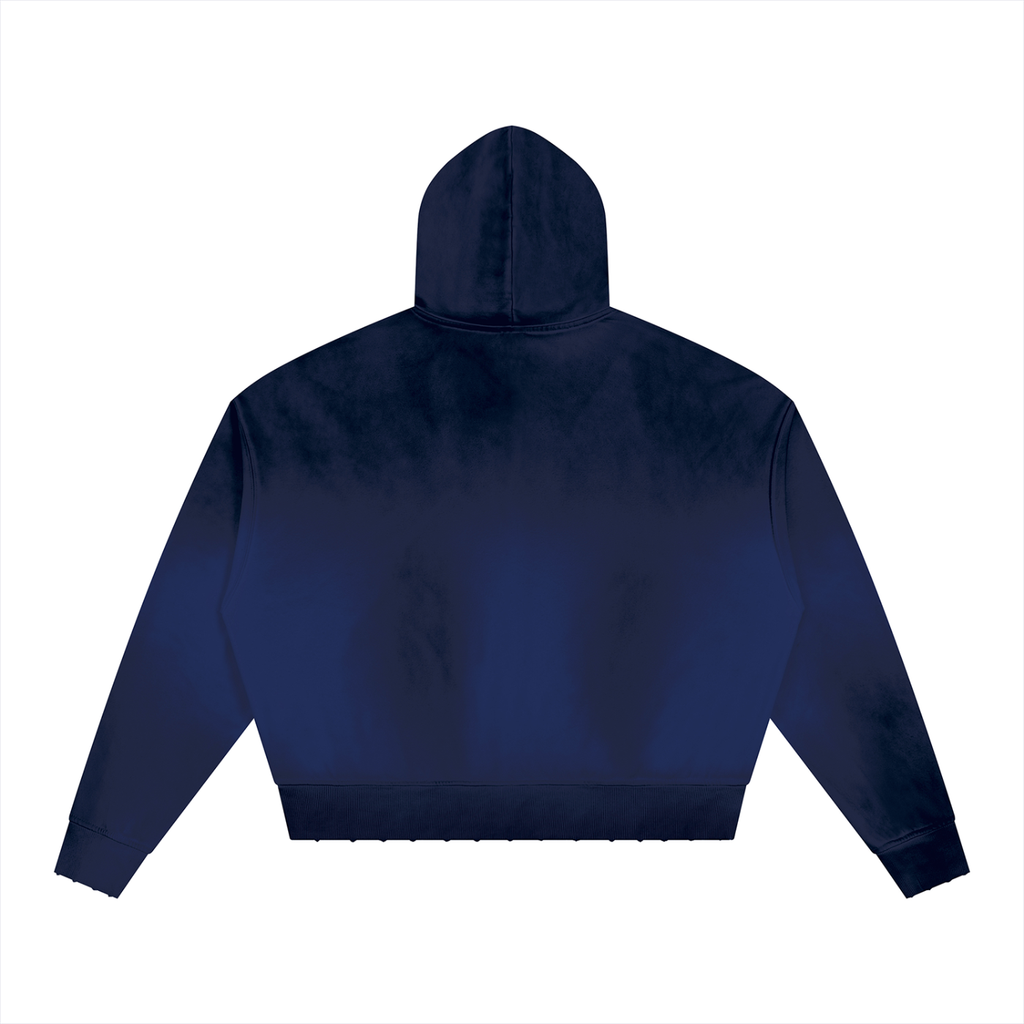 Fade to Black - Unisex Sunfade Distressed Boxy Hoodie