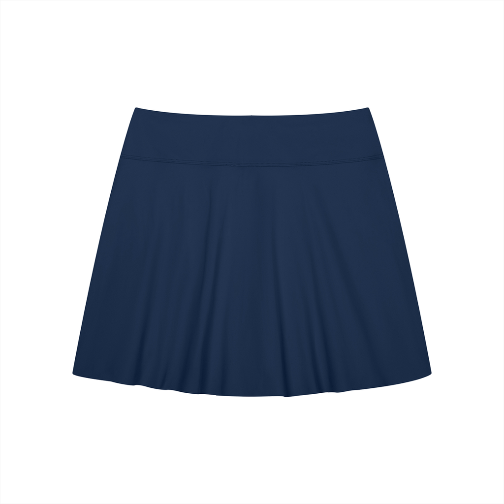 Pixie - Women's A-Line Contrast Panel Slit Skirt