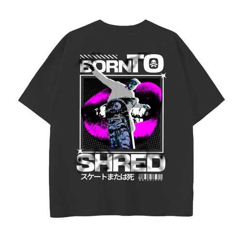 Born to Shred - Drop Shoulder Cotton T-Shirt