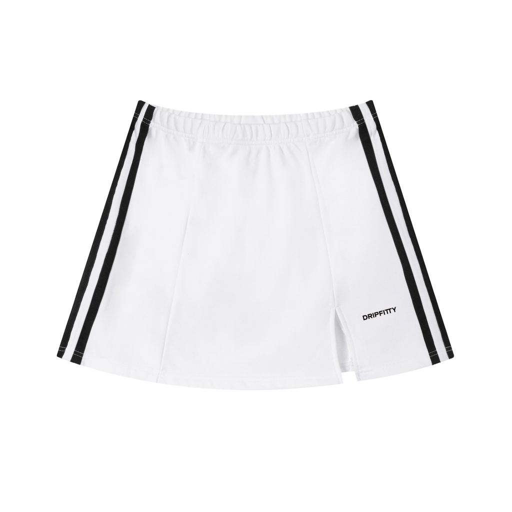 Luna  - Contrast Side Stripe Slit Skirt
