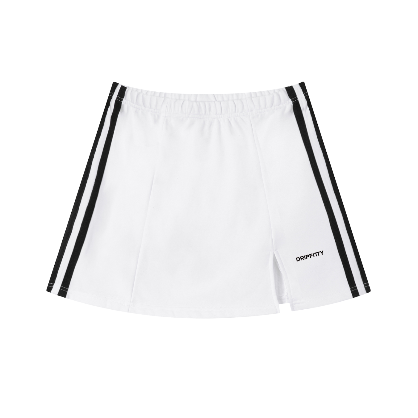 Luna  - Contrast Side Stripe Slit Skirt