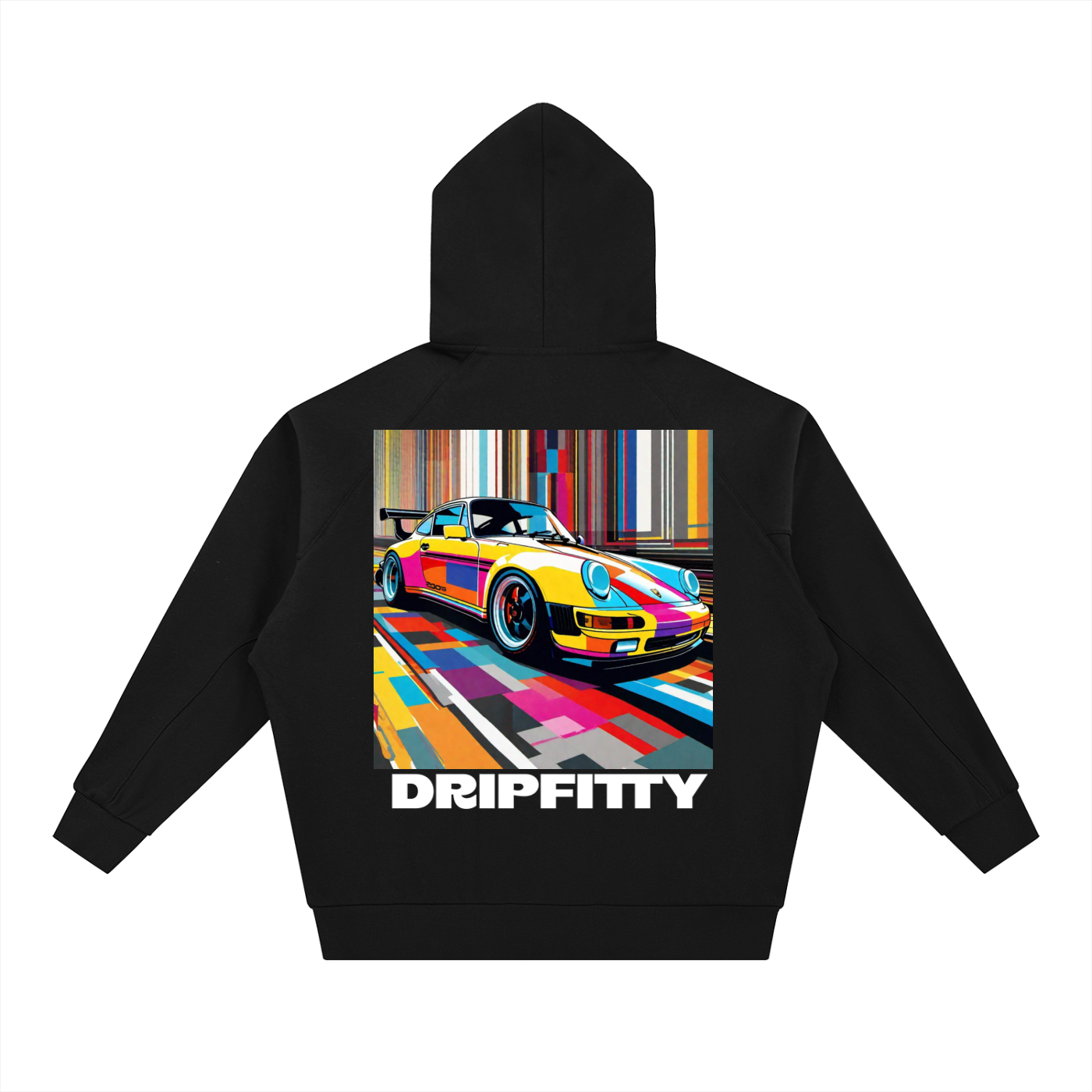 911 Dripped Out - Dolman Sleeve Zip-Through Fleece  Hoodie