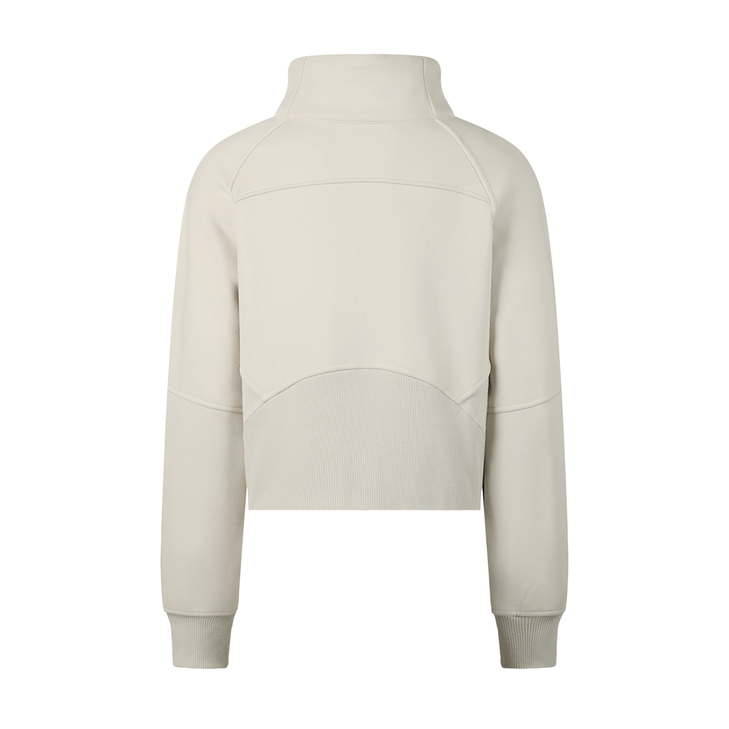 No Necking - Cropped Half-Zip Sweatshirt