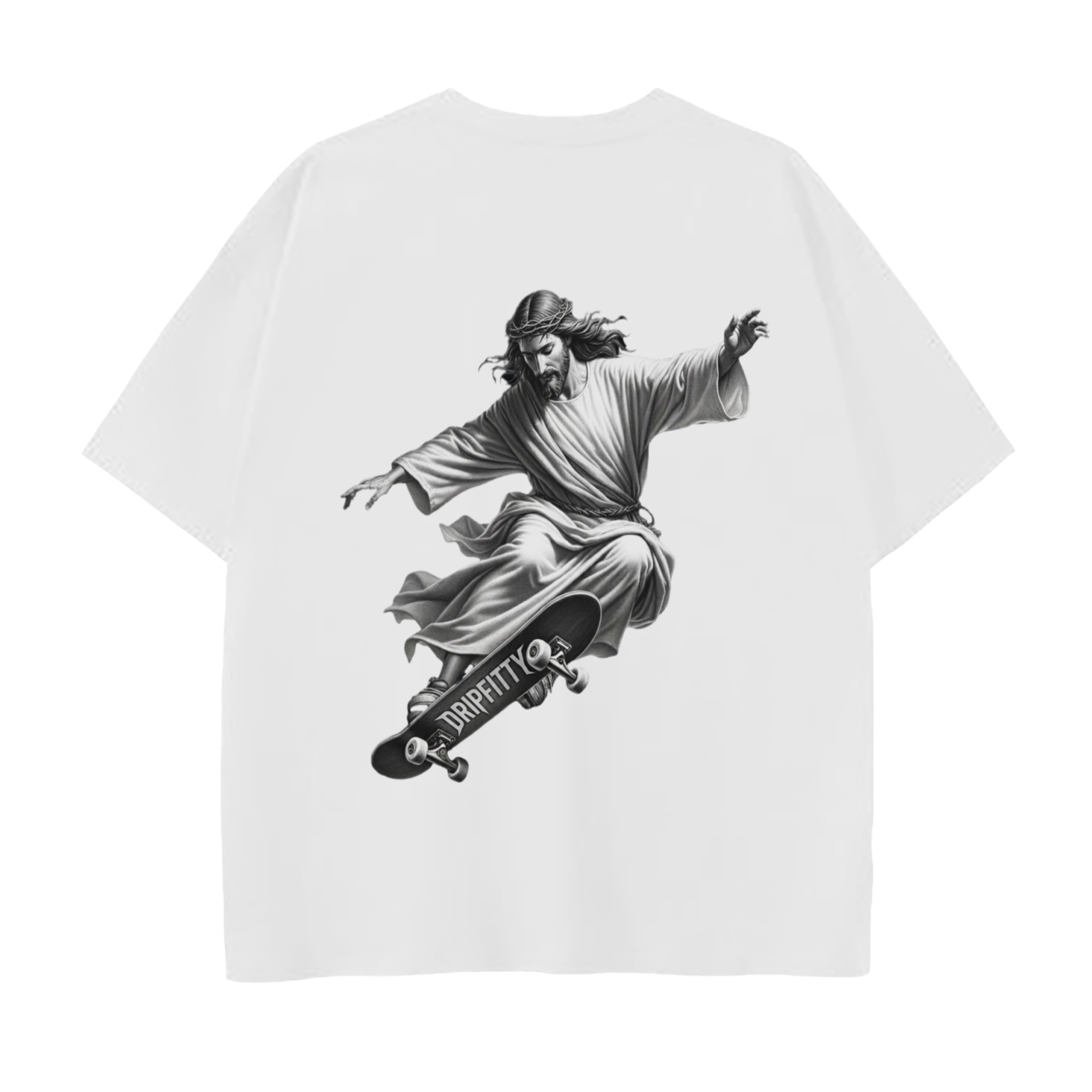 Jesus Never Bails - Drop Shoulder Cotton T-Shirt