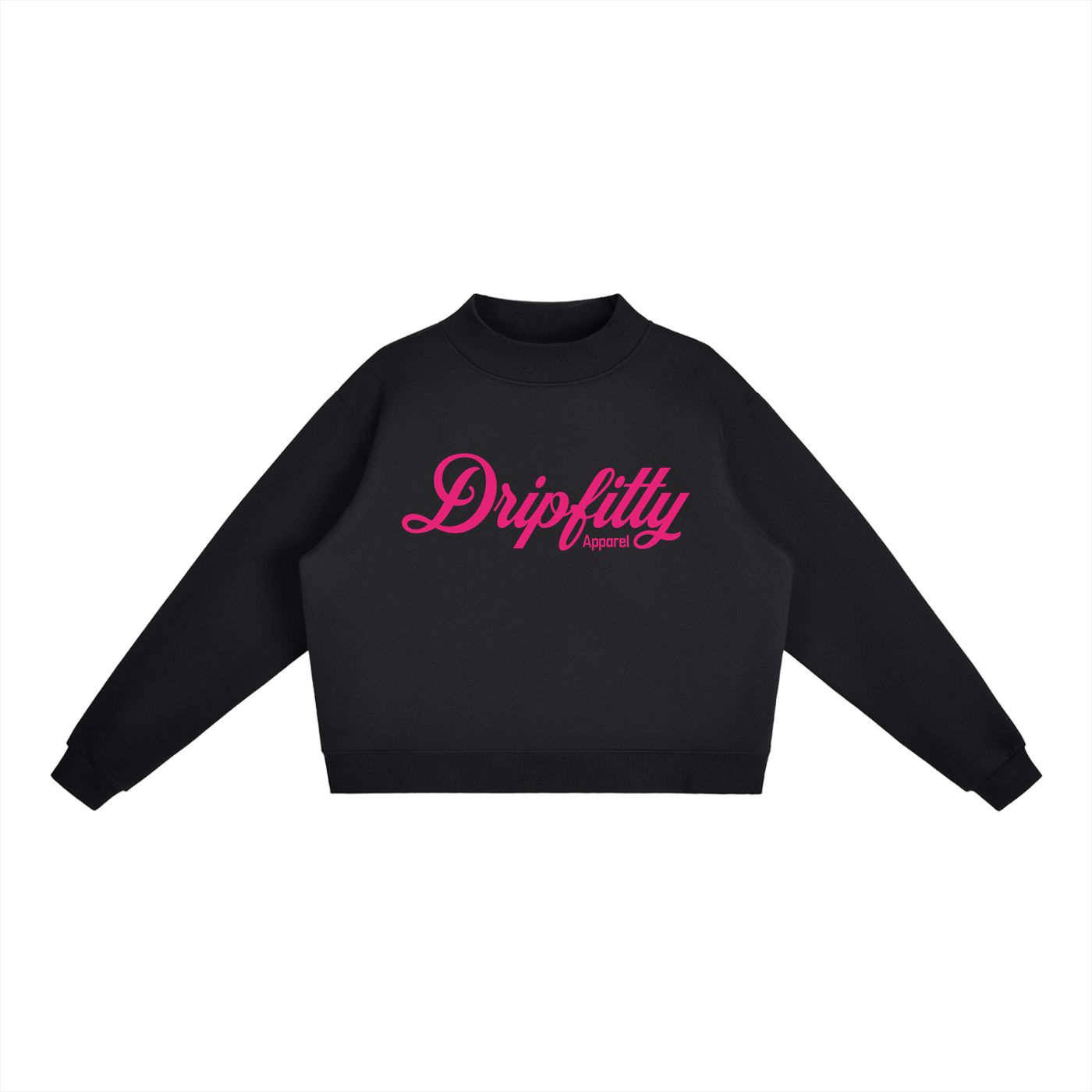 Dripfitty Mockin Around 2 - Essential Fleece Mock-Neck Crew Sweatshirt