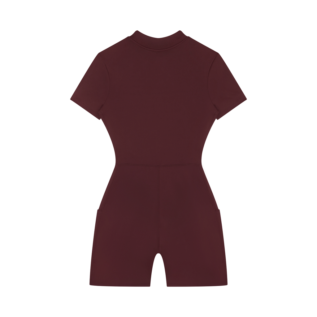 Romper Stomper - Women's Quarter-Zip Short Sleeve Romper
