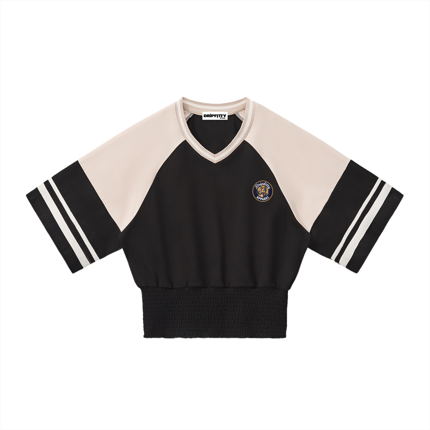 Ruchy Fits - Women's Color Block Ruched T-Shirt