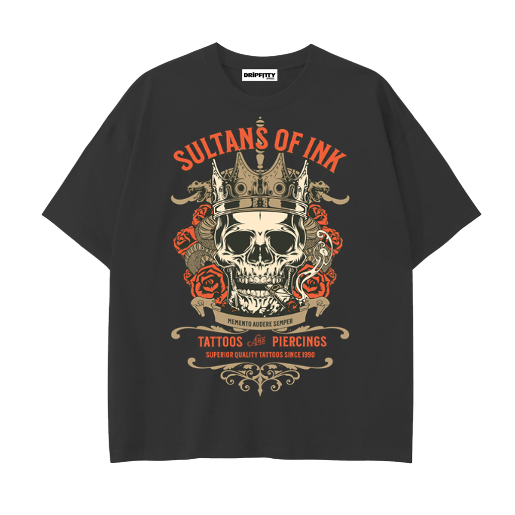 Sultans of Ink - Drop Shoulder Cotton T-Shirt