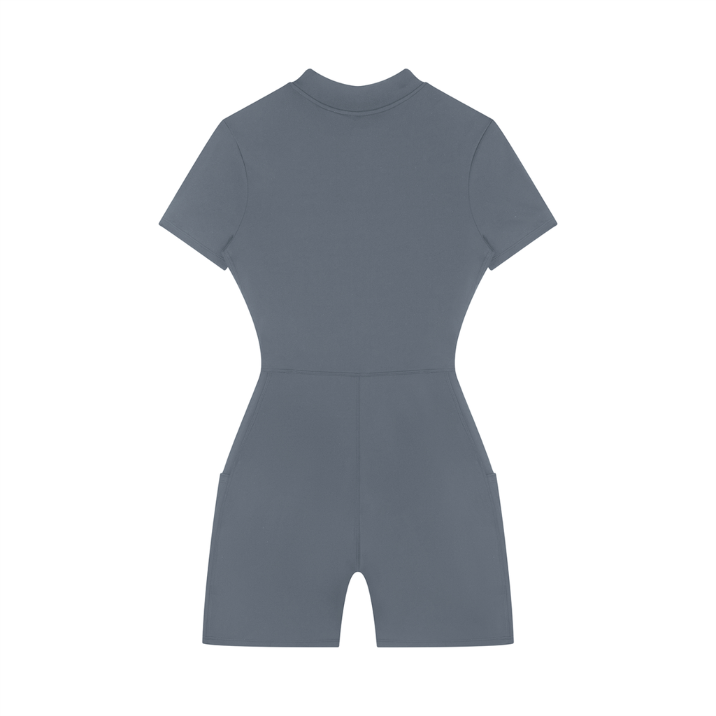 Romper Stomper - Women's Quarter-Zip Short Sleeve Romper