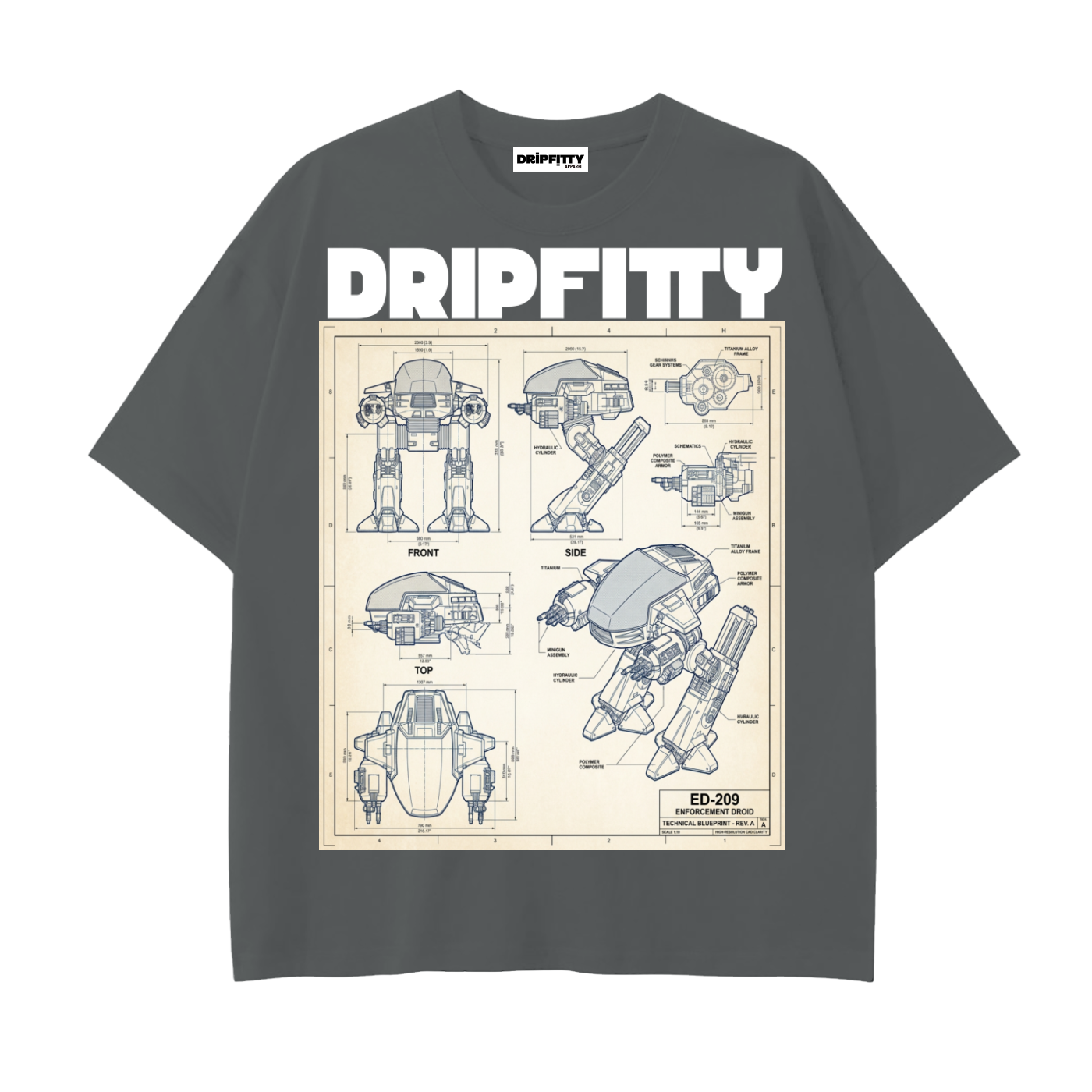 Big Eddy - Drop Shoulder Cotton T-Shirt