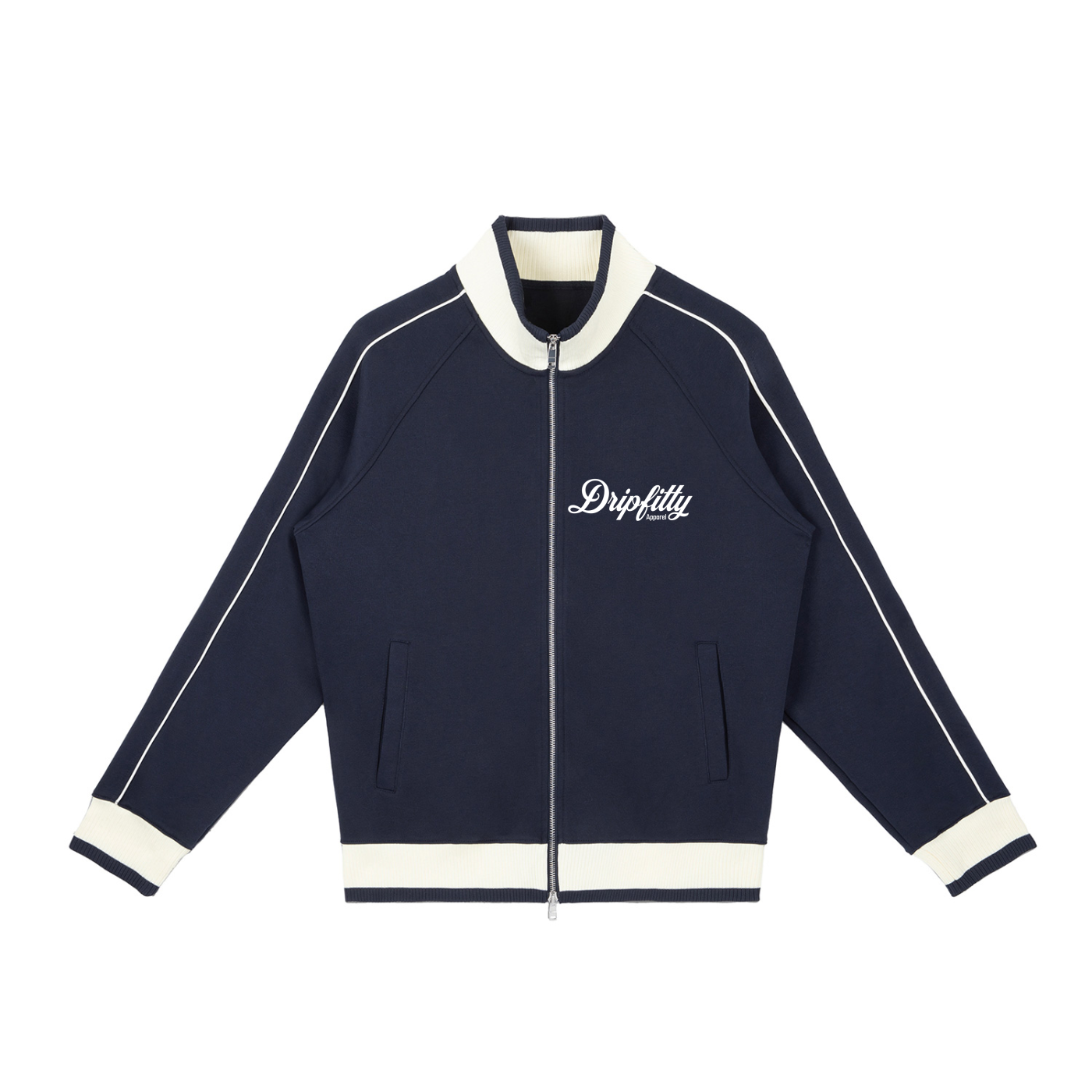 Dripfitty Track Star - Color Block Raglan Sleeve Zip Track Jacket