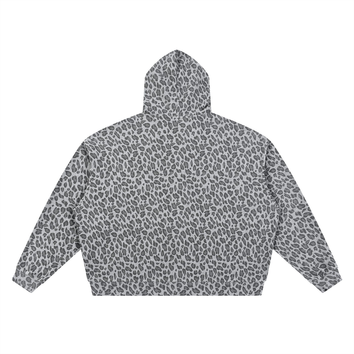 Lucky Leopard -  Unisex Leopard Print Waffle Full Zip Hoodie