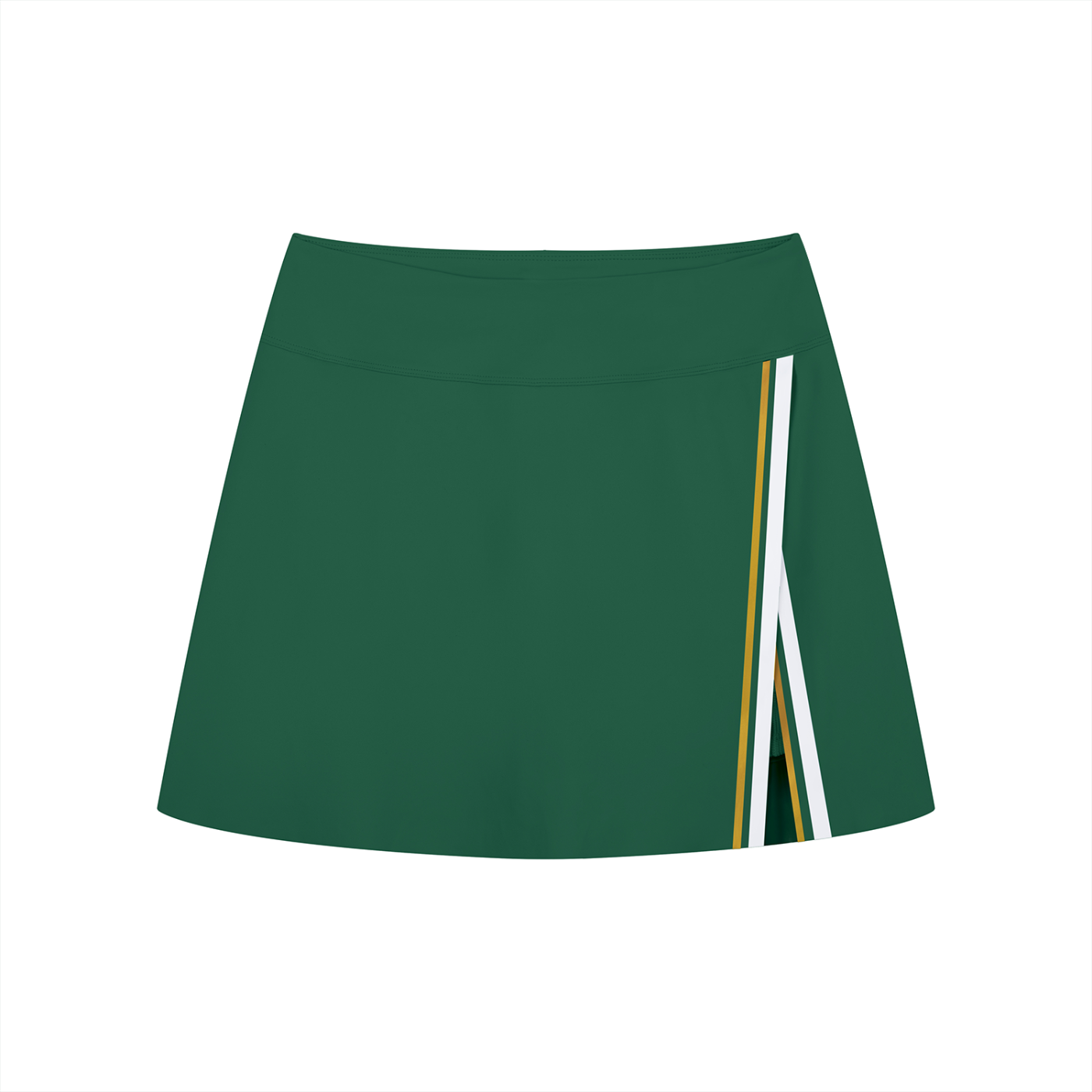 Pixie - Women's A-Line Contrast Panel Slit Skirt