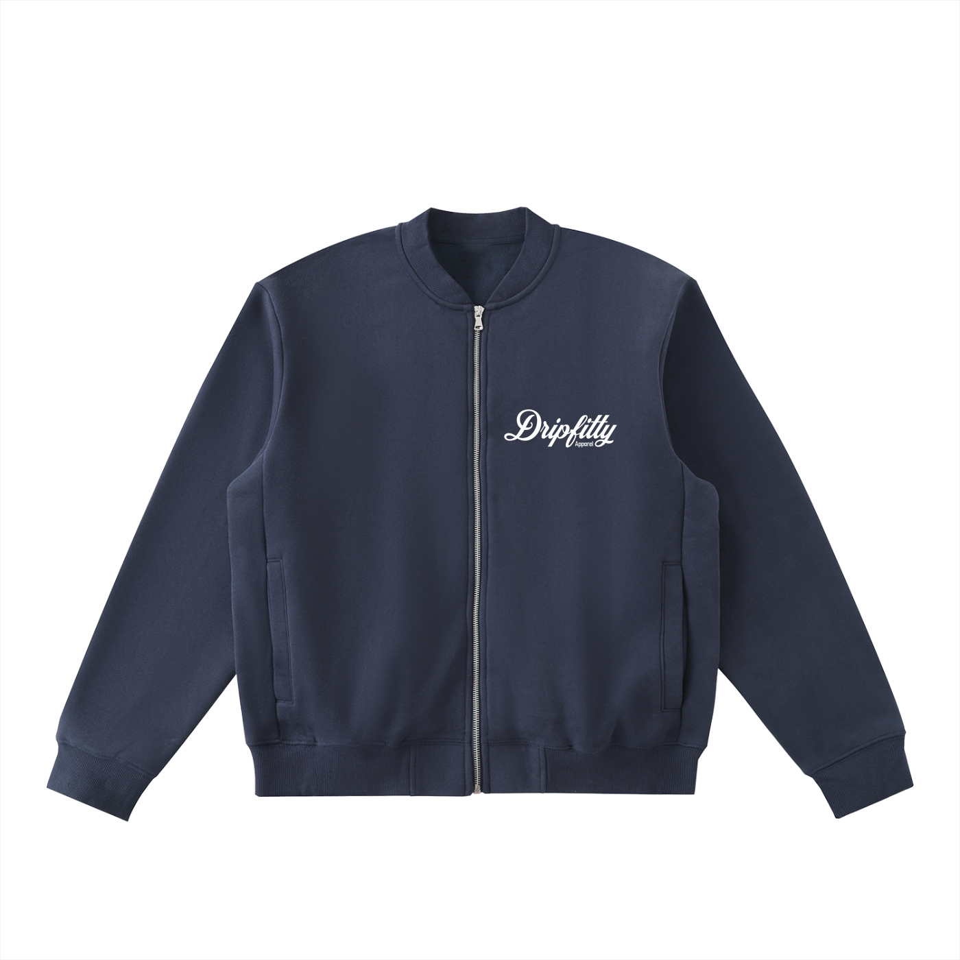 Dripfitty VarCity - Zip-Up Fleeced Varsity Jacket