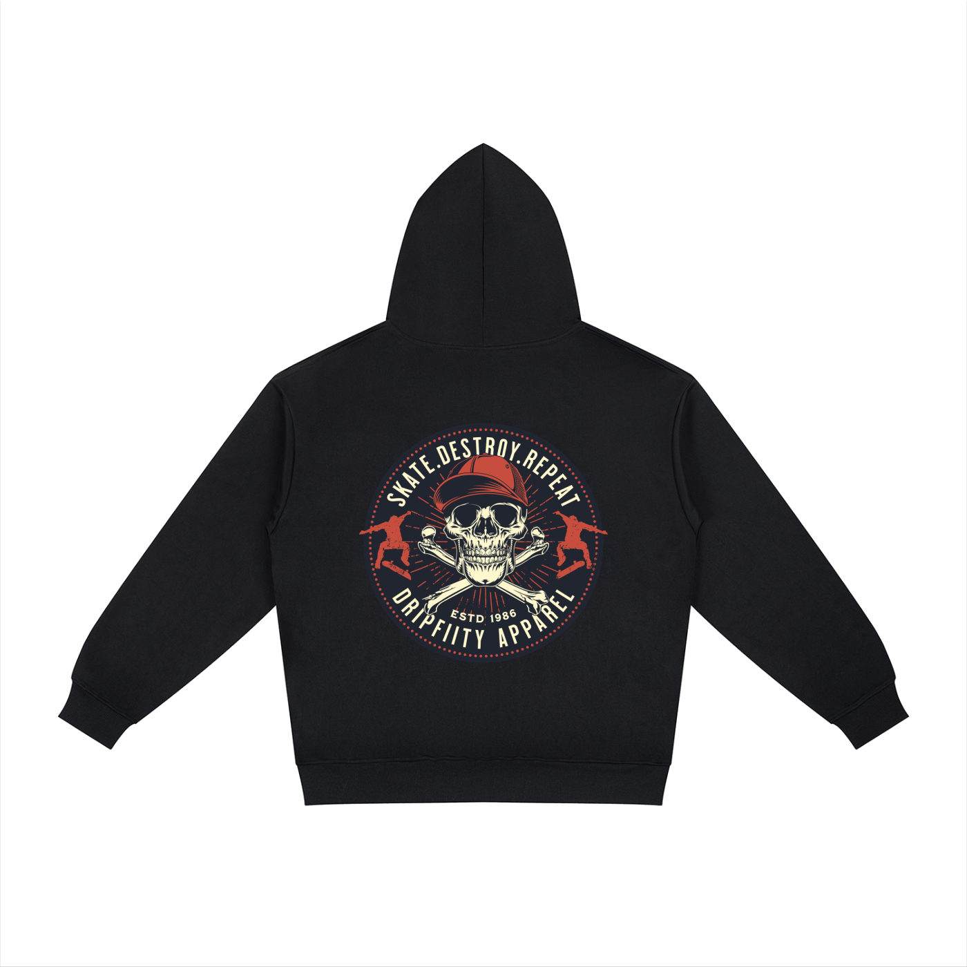Skate.Destroy.Repeat - Relaxed Fit Hoodie