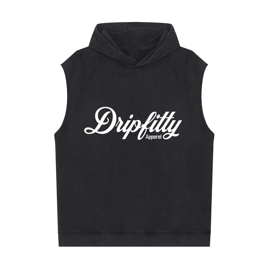 DripFitty HuTang - Snow Washed Sleeveless Hoodie