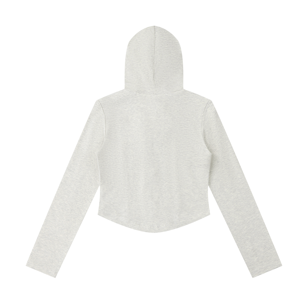 Holla Slimski - Women's Slim Cropped Full Zip Hoodie