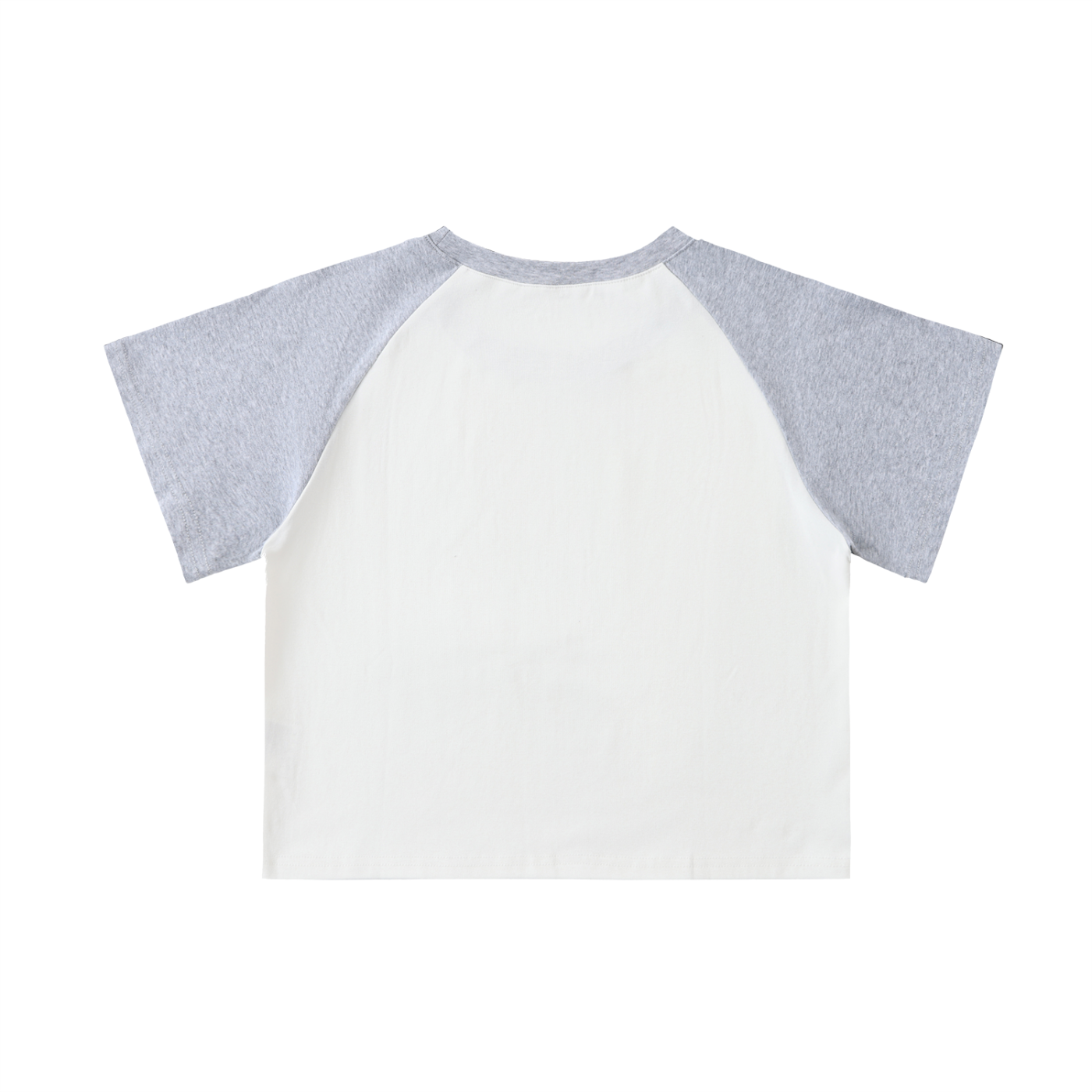 King Kitty Logo - Color-Blocked Raglan Sleeve Crop Top