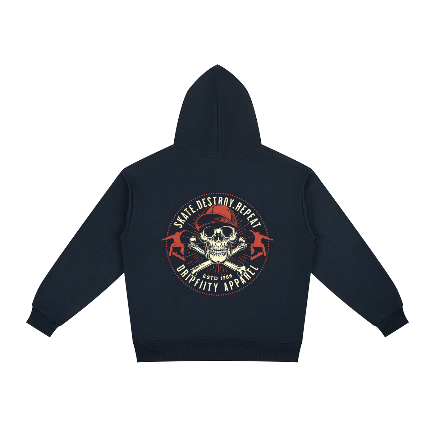 Skate.Destroy.Repeat - Relaxed Fit Hoodie