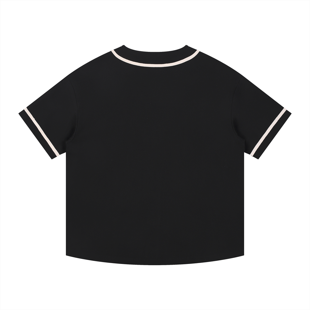 The Jersey - Contrast Piped Button-Up Jersey