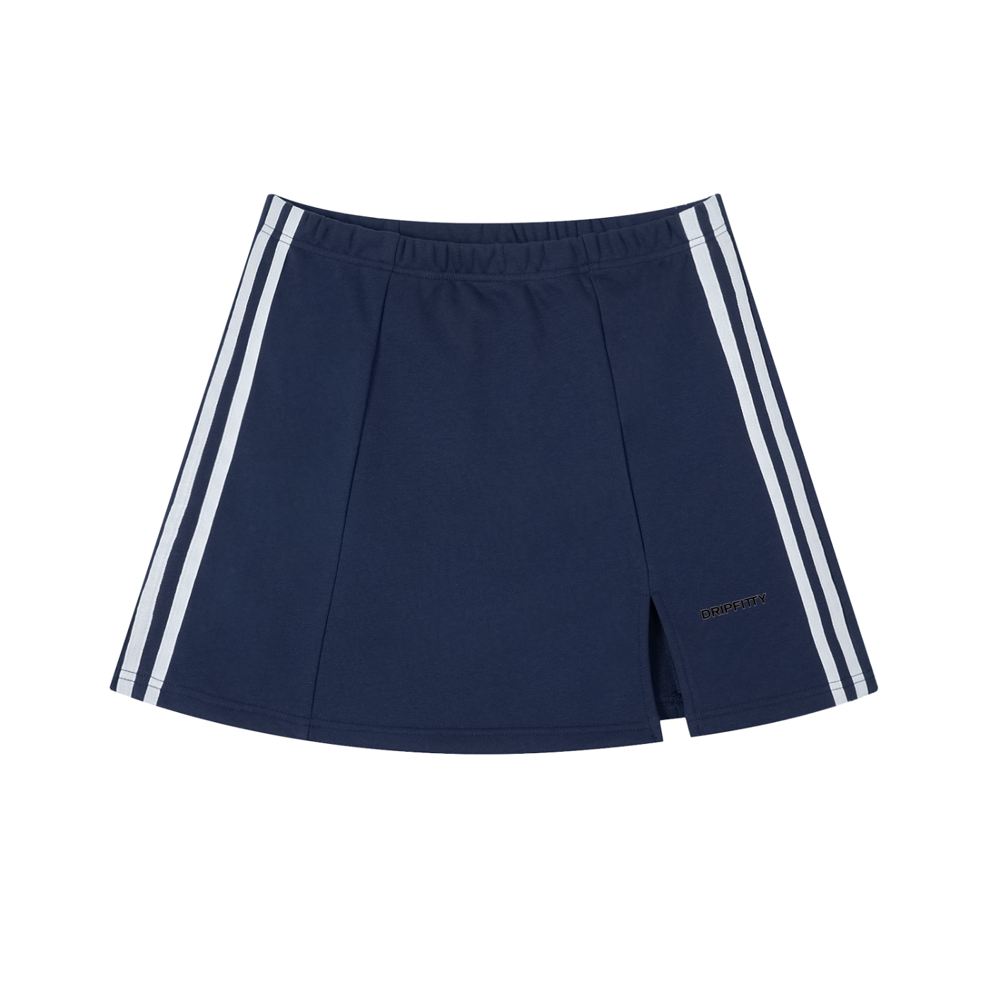 Luna  - Contrast Side Stripe Slit Skirt