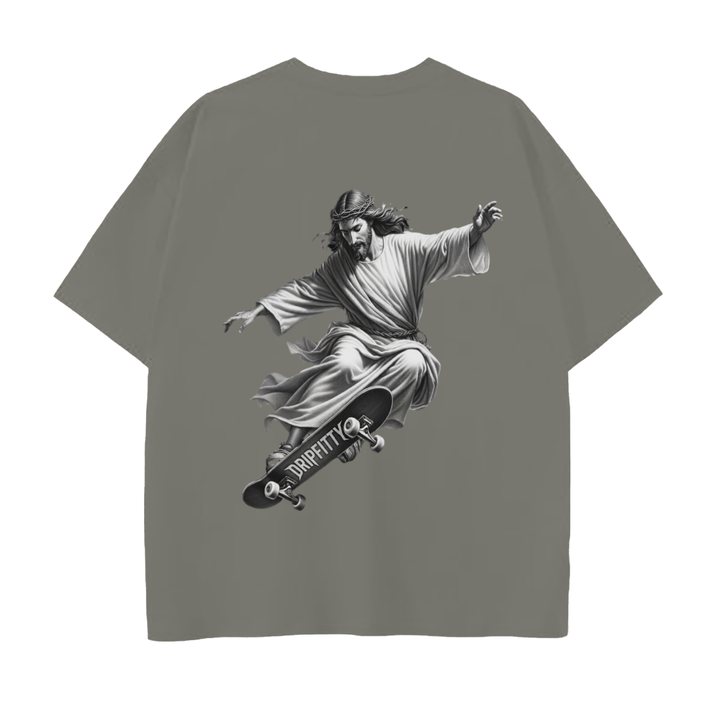 Jesus Never Bails - Drop Shoulder Cotton T-Shirt
