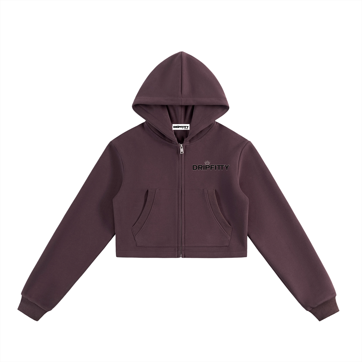 Street Queen Cropper - Essential Cropped Zip-Up Hoodie