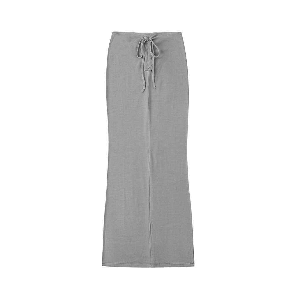Full Max - Dyed Washed Drawstring Maxi Skirt
