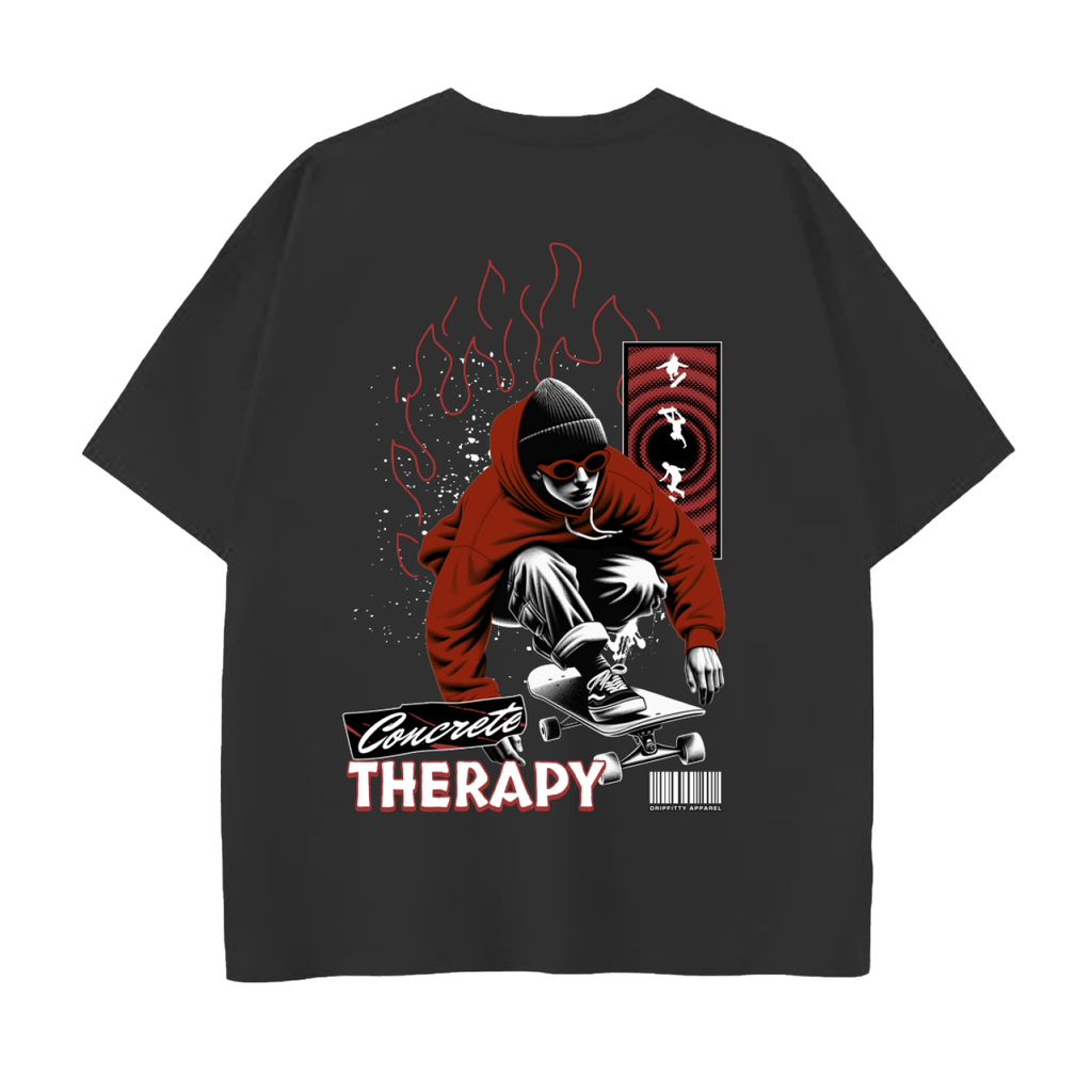 Concrete Therapy - Drop Shoulder Cotton T-Shirt