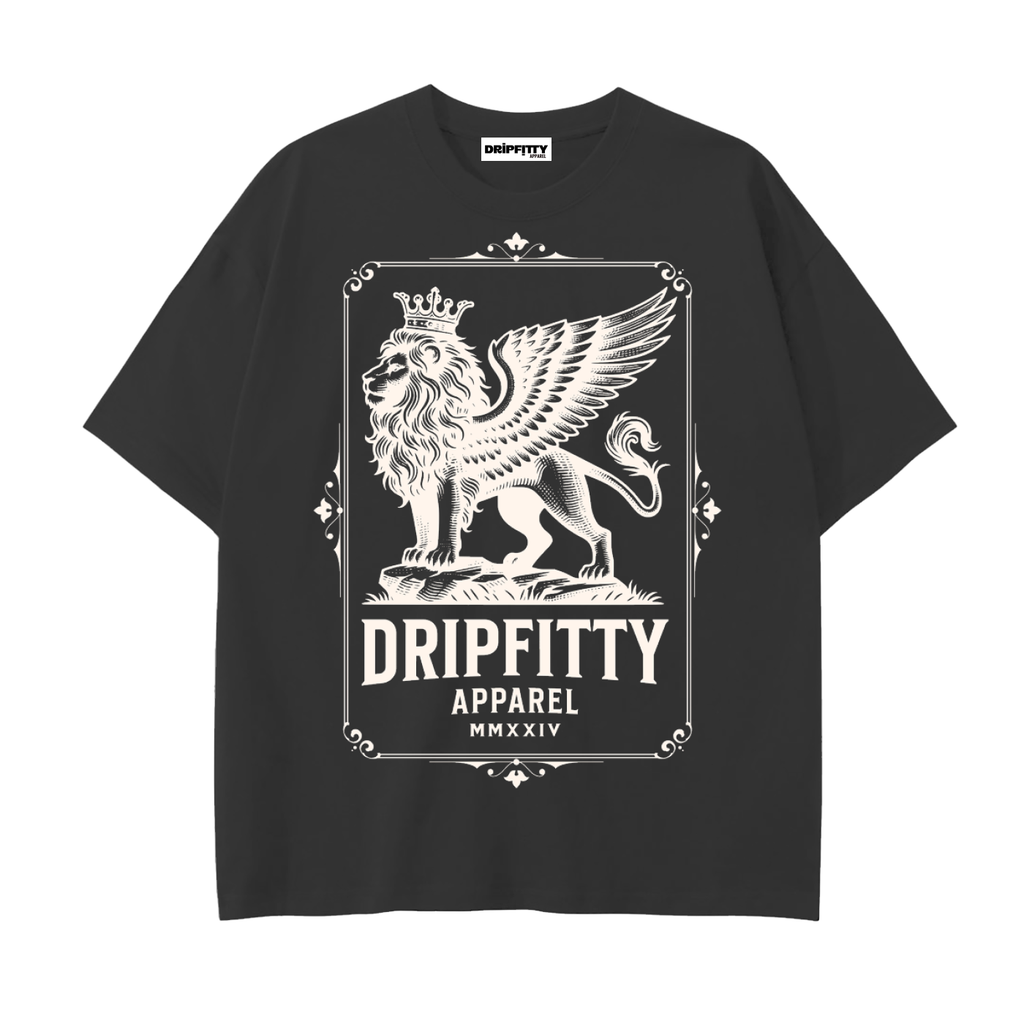 Dripfitty Alfa King - Drop Shoulder Cotton T-Shirt