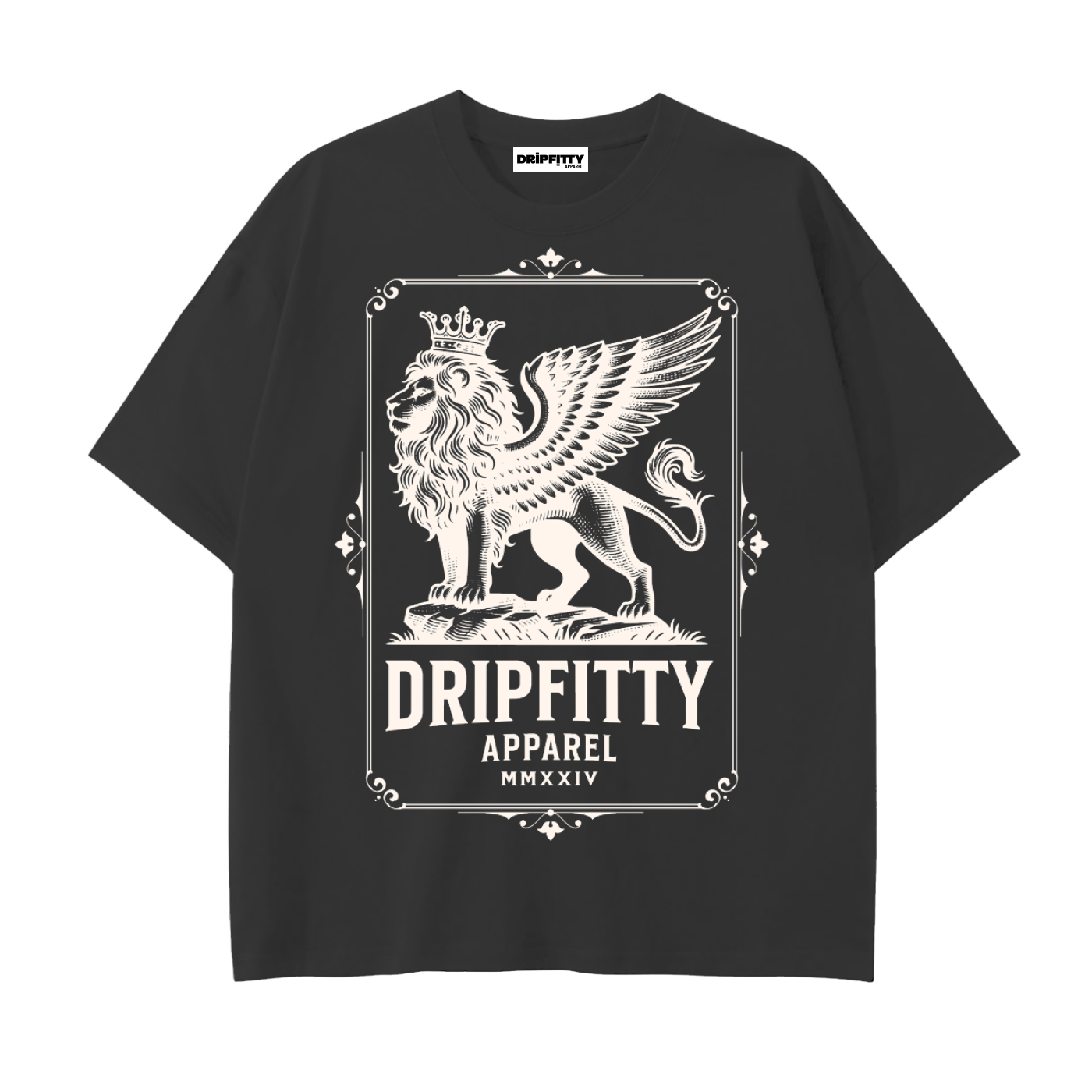 Dripfitty Alfa King - Drop Shoulder Cotton T-Shirt