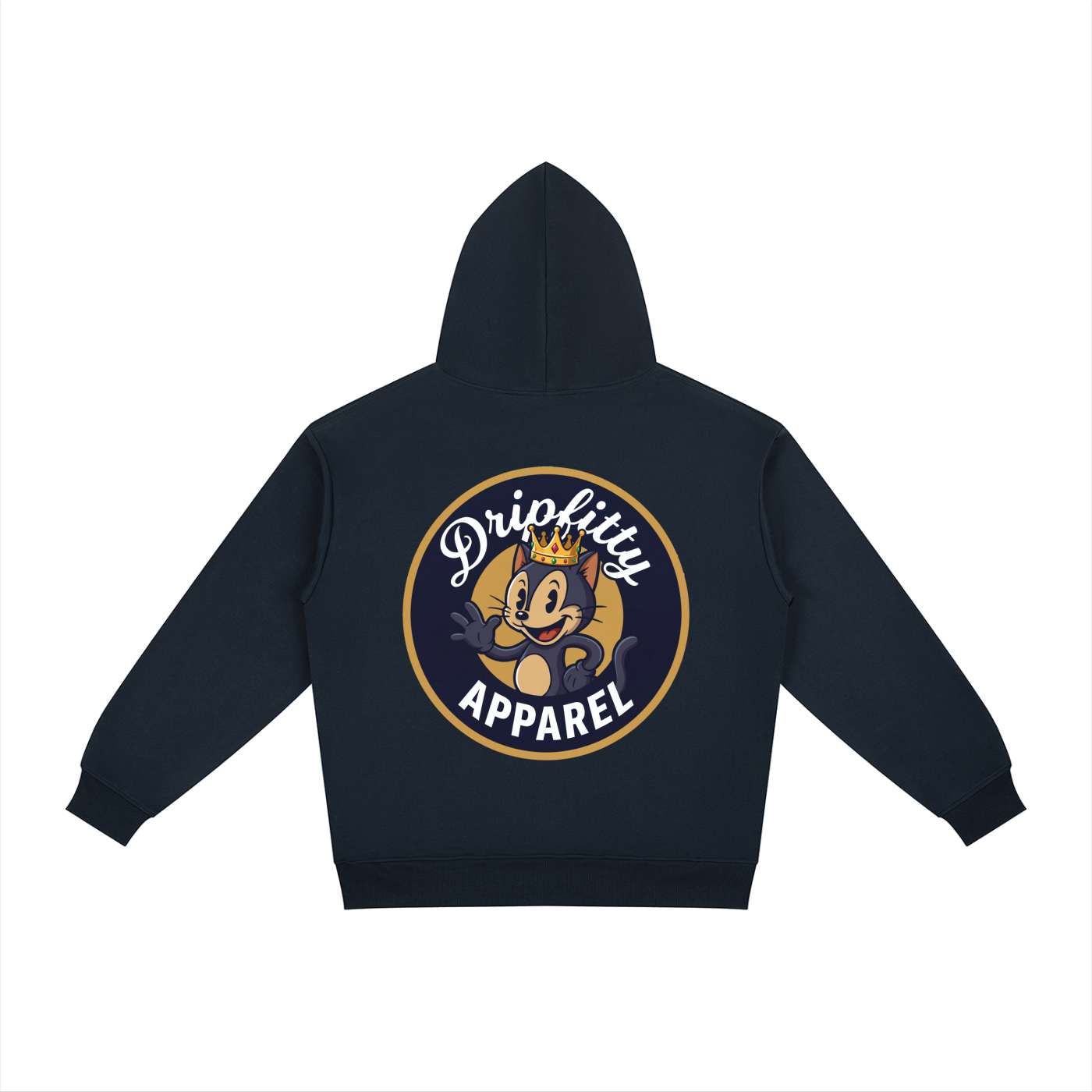 King Kitty Logo - Relaxed Fit Hoodie