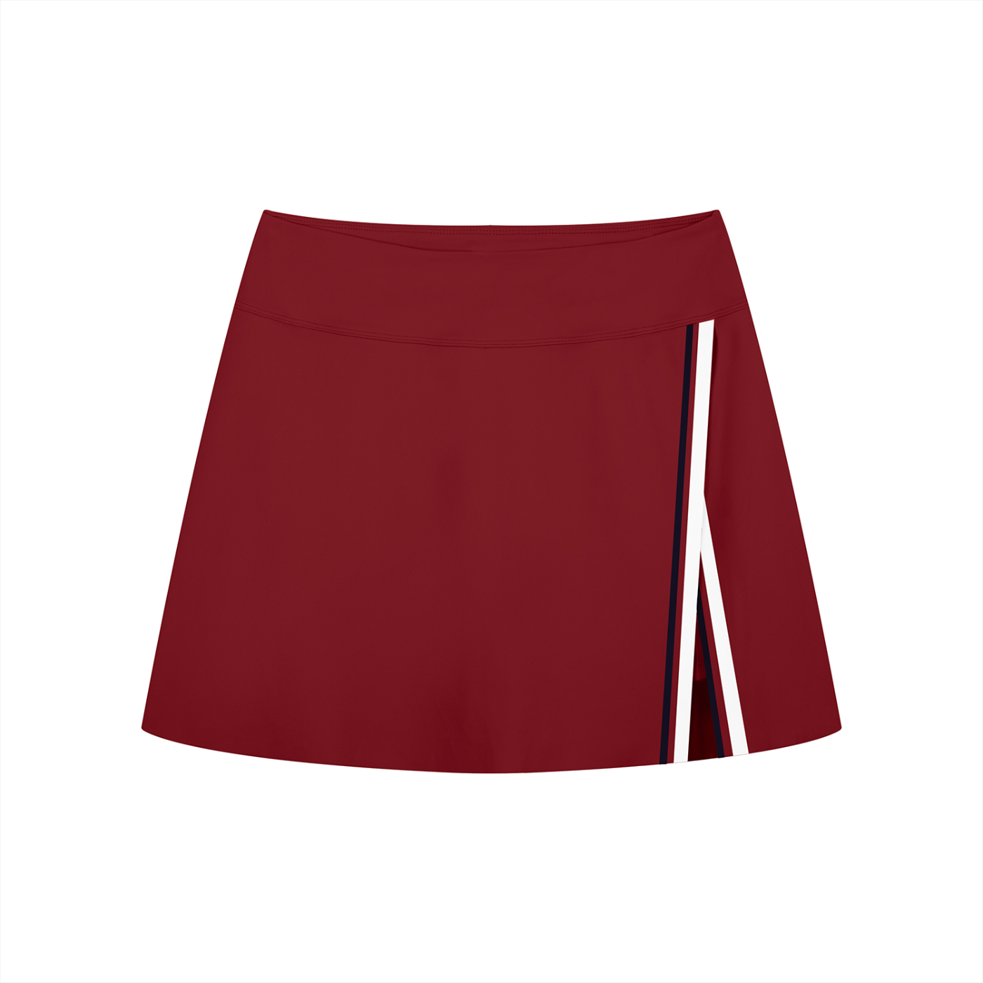 Pixie - Women's A-Line Contrast Panel Slit Skirt