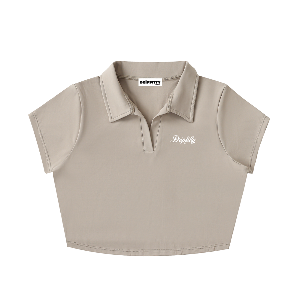 The Lapelly - V-Neck Lapel Crop Top