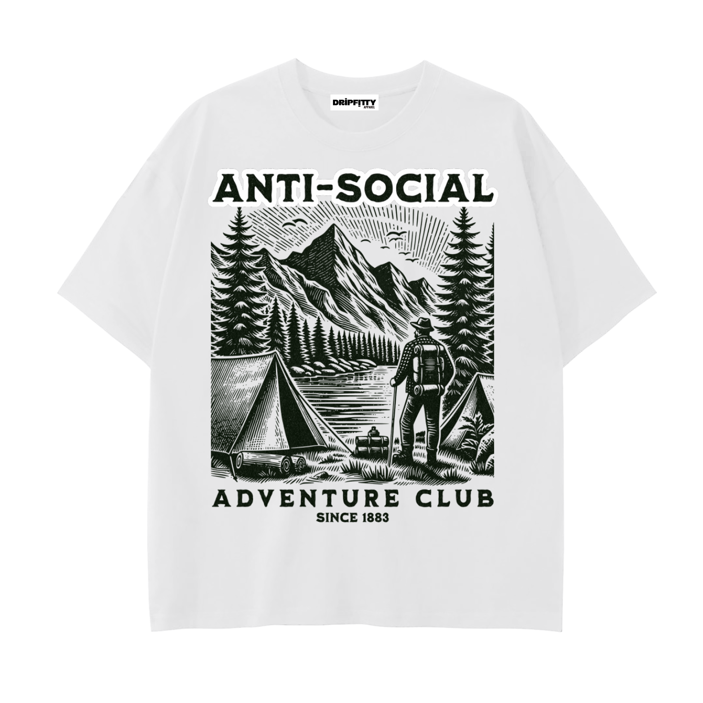 Anti-Social Adventure Club - Drop Shoulder Cotton T-Shirt