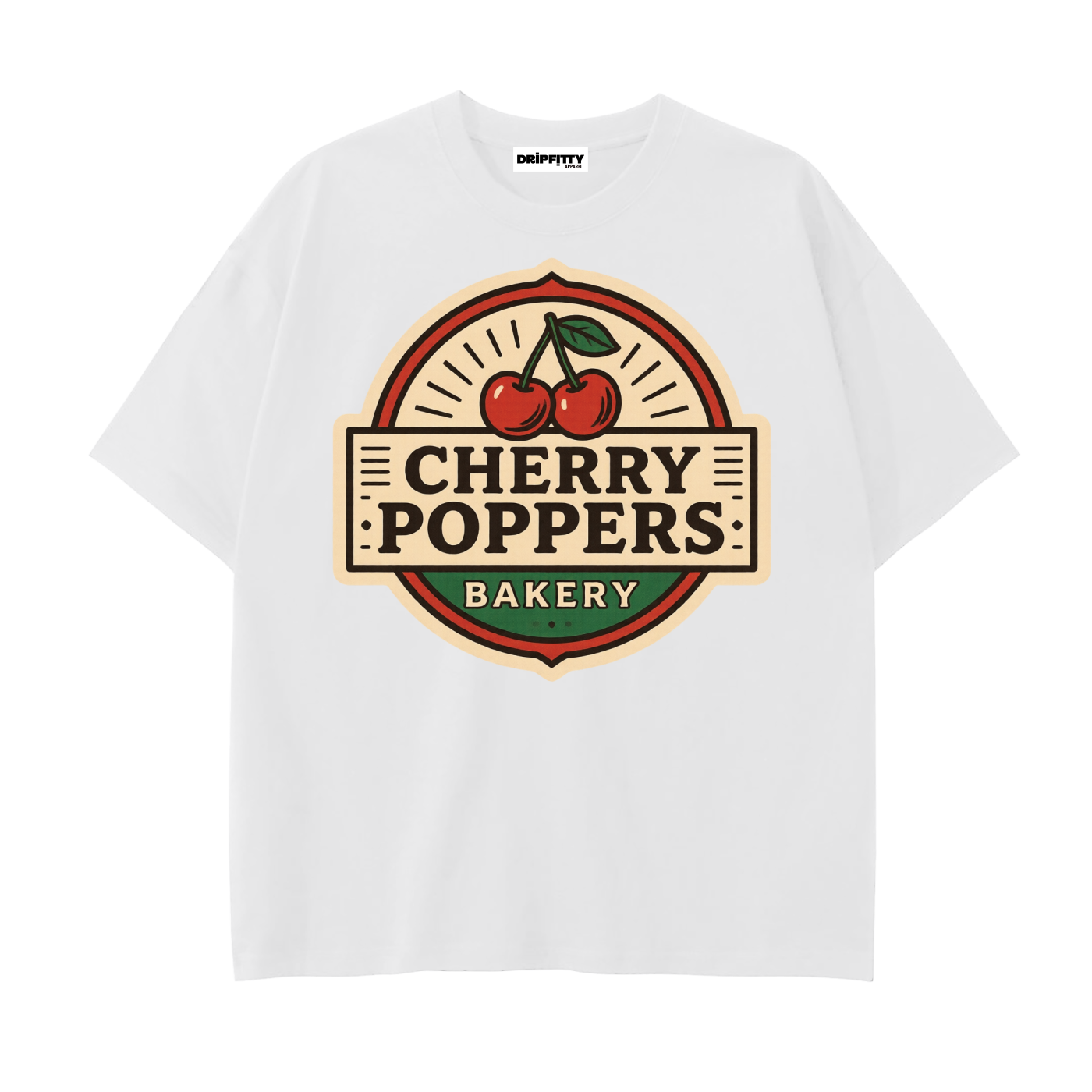 Cherry Poppers - Drop Shoulder Cotton T-Shirt