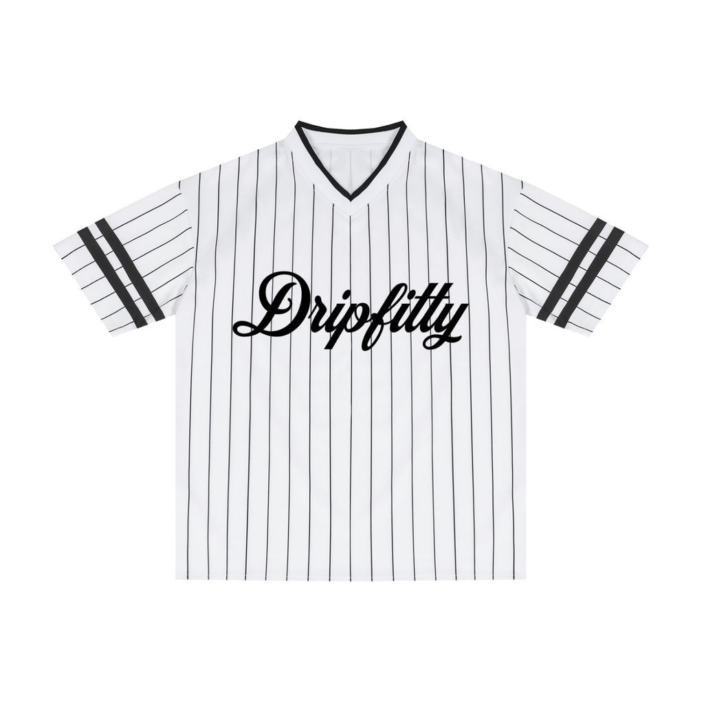 Bases Loaded - Unisex Striped Loose V-Neck T-Shirt