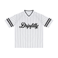 Bases Loaded - Unisex Striped Loose V-Neck T-Shirt