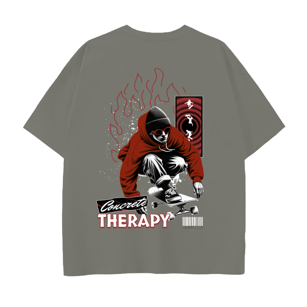 Concrete Therapy - Drop Shoulder Cotton T-Shirt