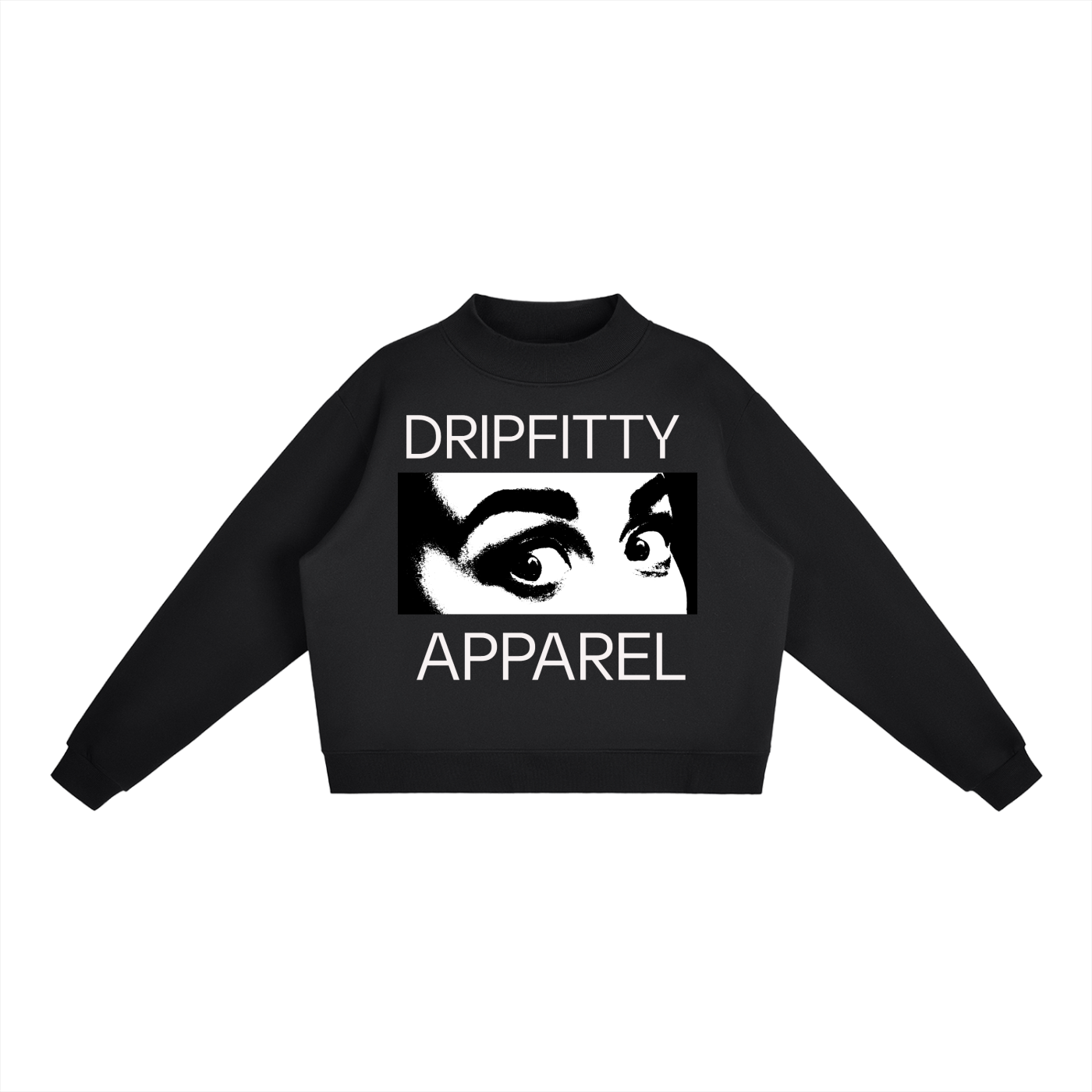Whatchya Lookin At? - Essential Fleece Mock-Neck Crew Sweatshirt