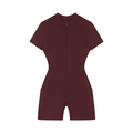Romper Stomper - Women's Quarter-Zip Short Sleeve Romper