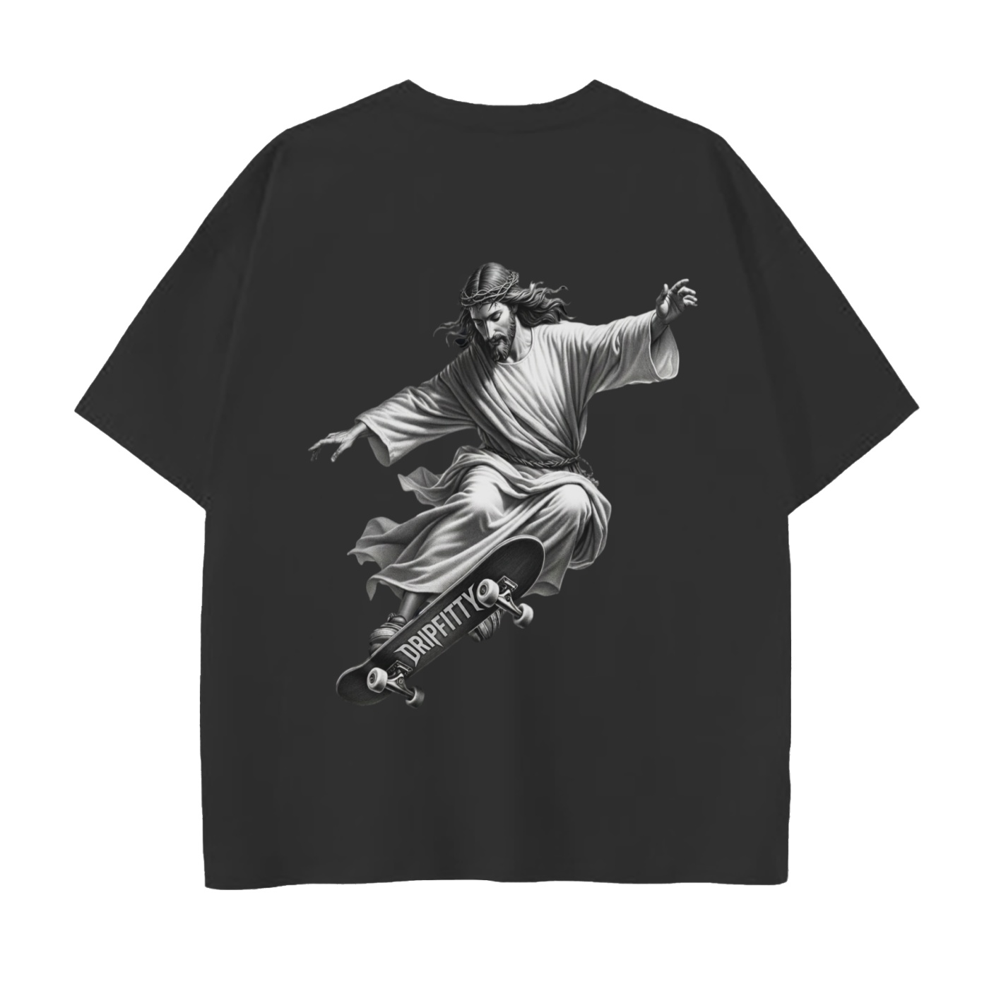 Jesus Never Bails - Drop Shoulder Cotton T-Shirt