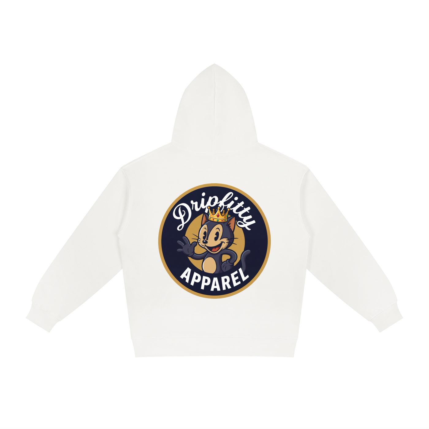 King Kitty Logo - Relaxed Fit Hoodie
