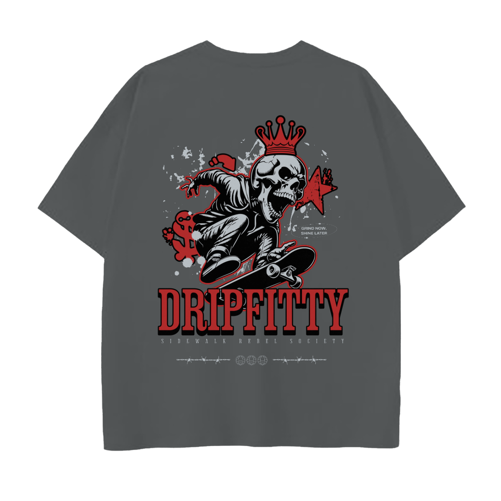 Sidewalk Rebel - Drop Shoulder Cotton T-Shirt