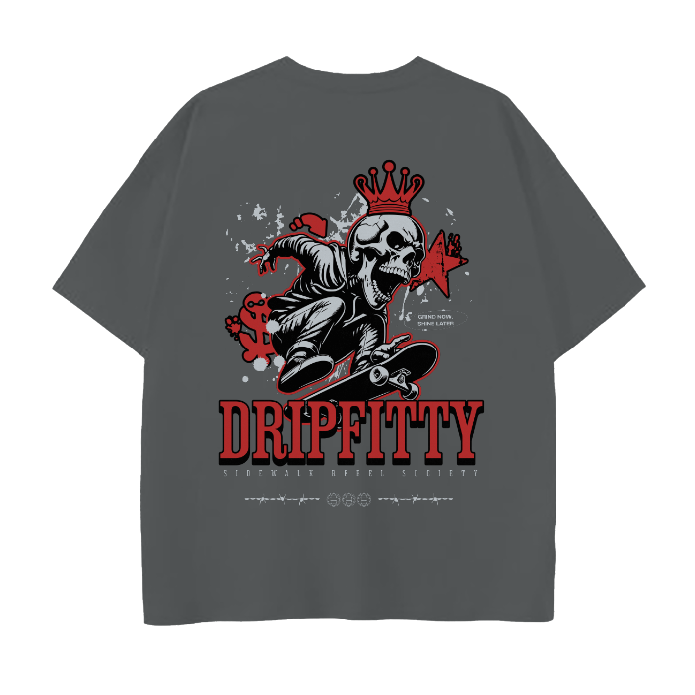 Sidewalk Rebel - Drop Shoulder Cotton T-Shirt