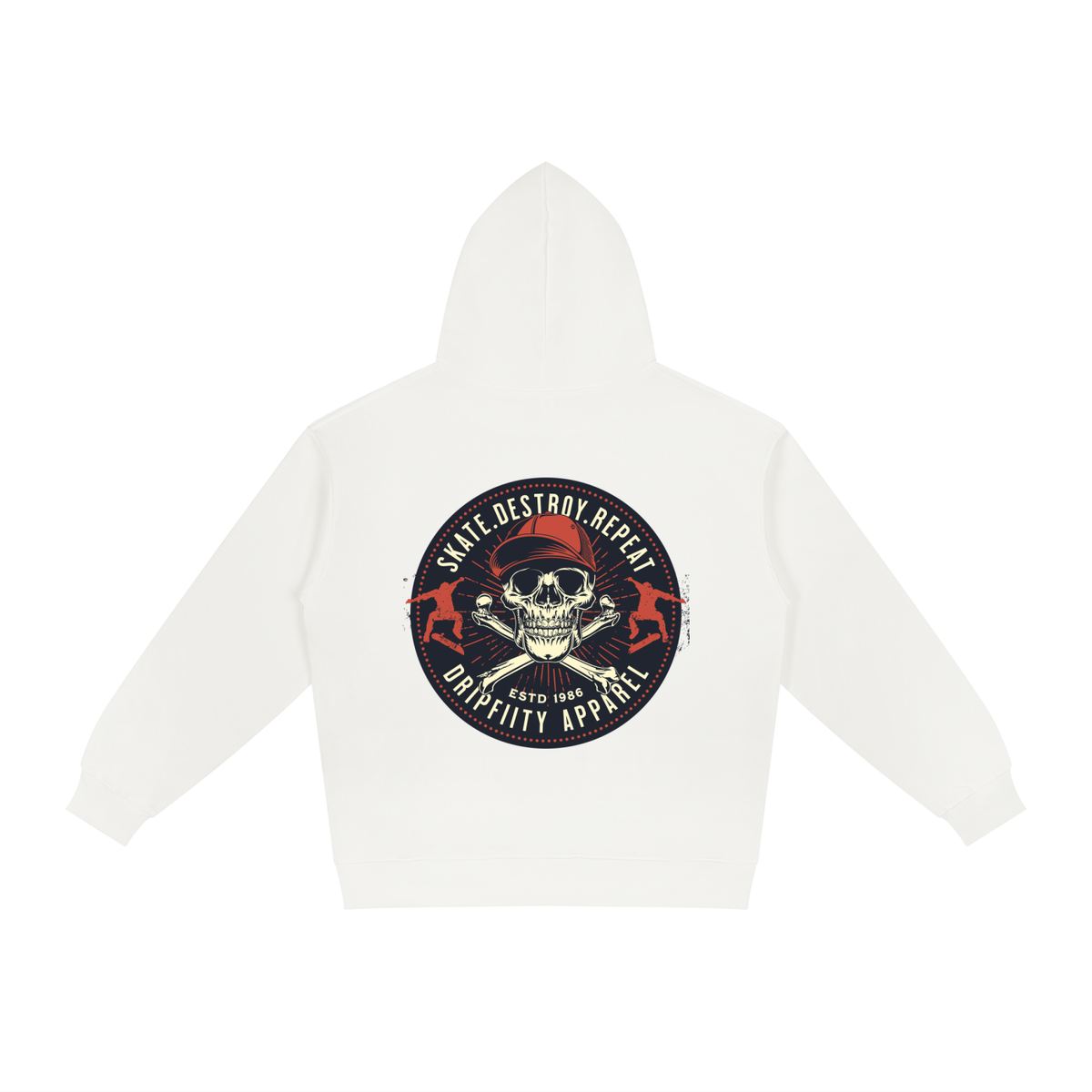 Skate.Destroy.Repeat - Relaxed Fit Hoodie